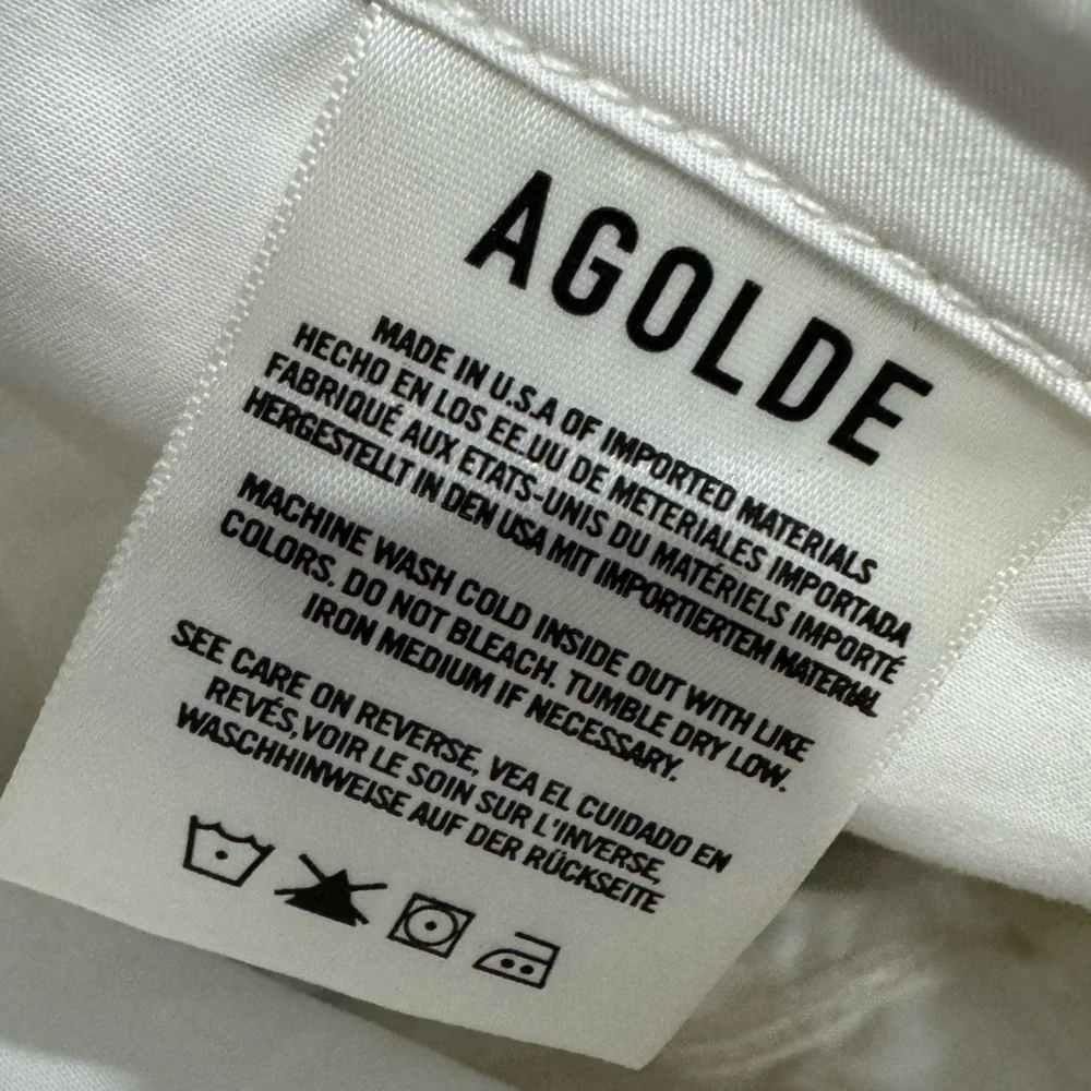 Agolde Ginerva Cargo Pants Cotton White Women’s Small - Picture 6 of 7